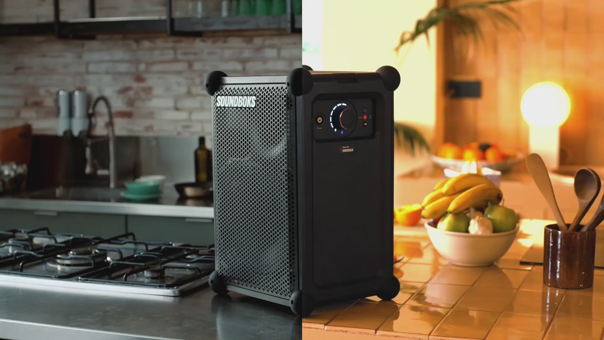 The video shows a Soundboks speaker being used throughout the day, from waking up and having breakfast to exercising, spending time with friends.