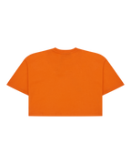 Orange Jägermeister cropped tee from the back.