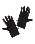 Black Jägermeister gloves with orange Jägermeister wordmark on the indicating finger.