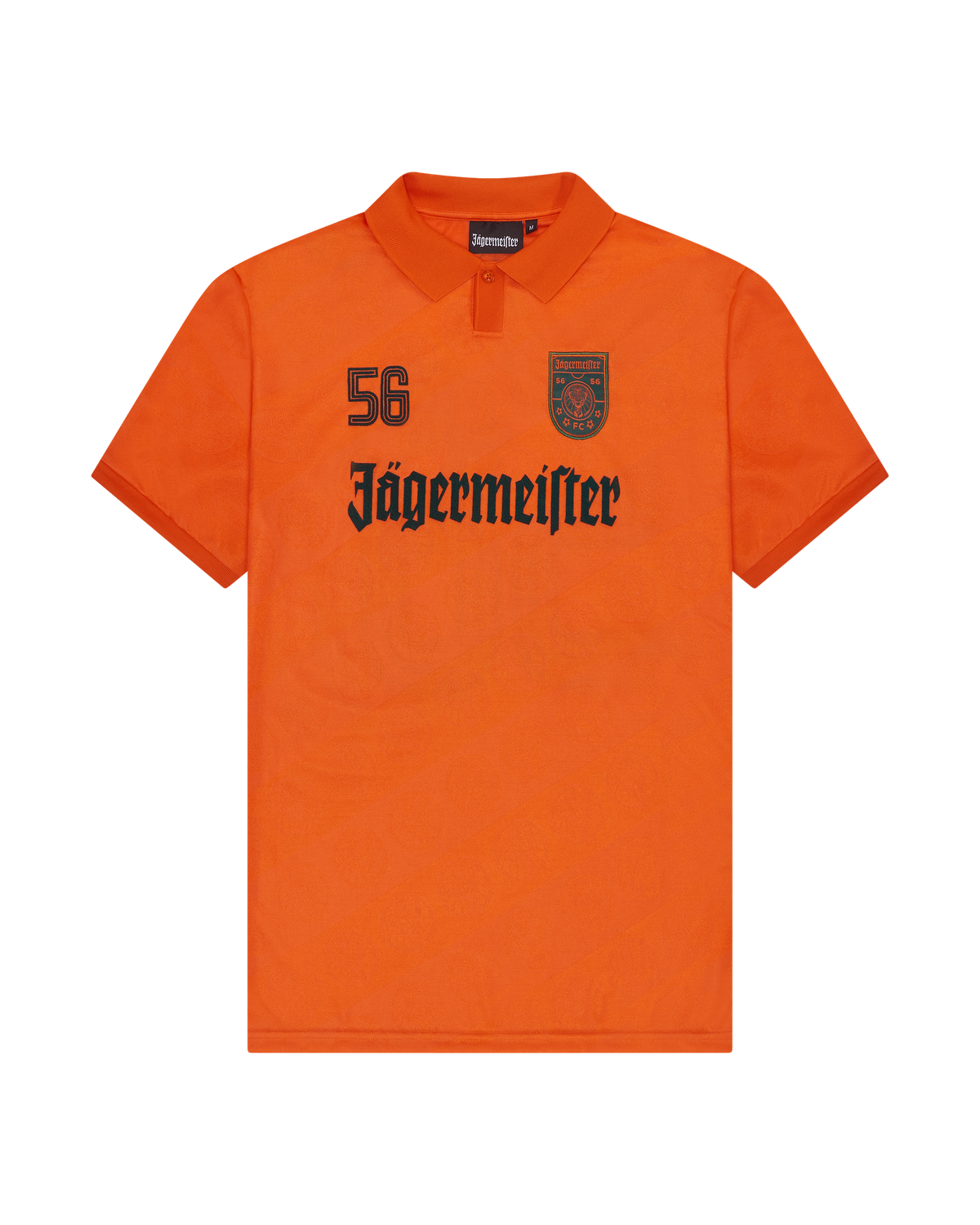 Narancssárga mez elölről, Jägermeister márkajelzéssel.