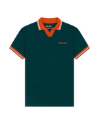 Zöld Jägermeister póló narancssárga részletekkel.