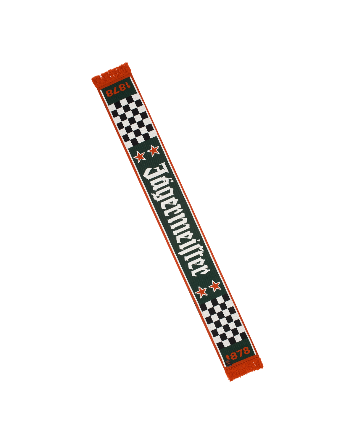 Jägermeister Racing sál márkajelzéssel. A zöld oldala látható