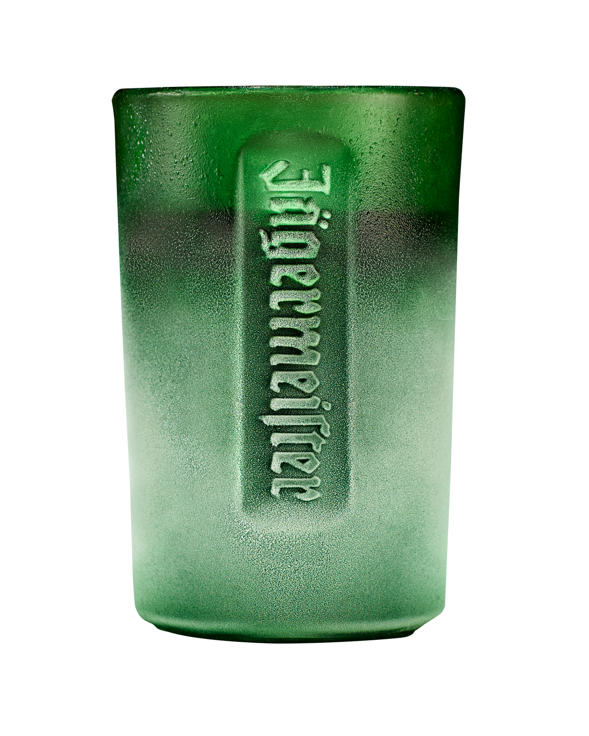 Zöld matt shot pohár dombornyomott Jägermeister felirattal