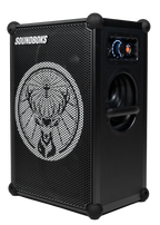 Fekete Soundboks hangszóró Jägermeister márkalogóval