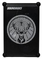 Fekete Soundboks hangszóró Jägermeister márkalogóval